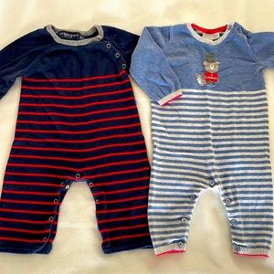 Bundle Set of 2 Sweater One piece bodysuits 6-9M
